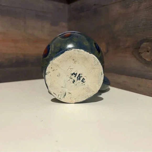 Vintage pair of 1973 KARE ceramic mugs stunning colors - Picture 8 of 9